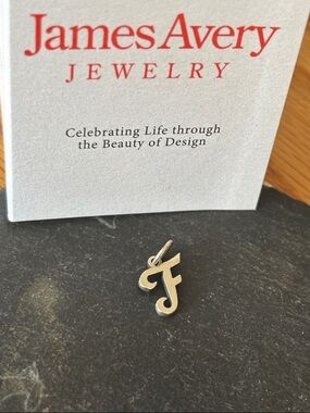 New James Avery “F” script initial charm Sterling